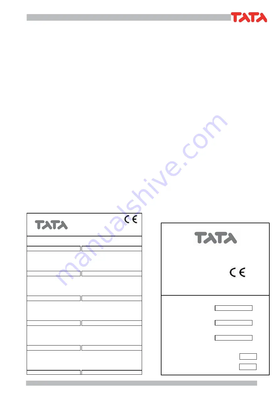 TATA Motors TSH/IK Series Скачать руководство пользователя страница 7