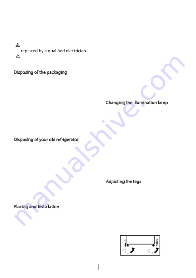 TATA Motors Voltas Beko RFF2553DWE User Manual Download Page 8