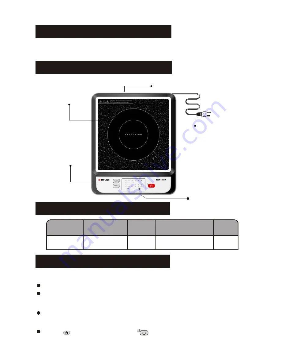 Tatung TICT-1500W User Manual Download Page 12