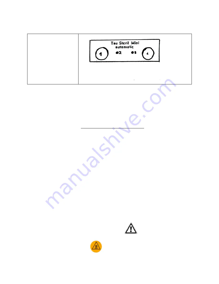 TAU STERIL MINI AUTOMATIC Instructions For Use Manual Download Page 5