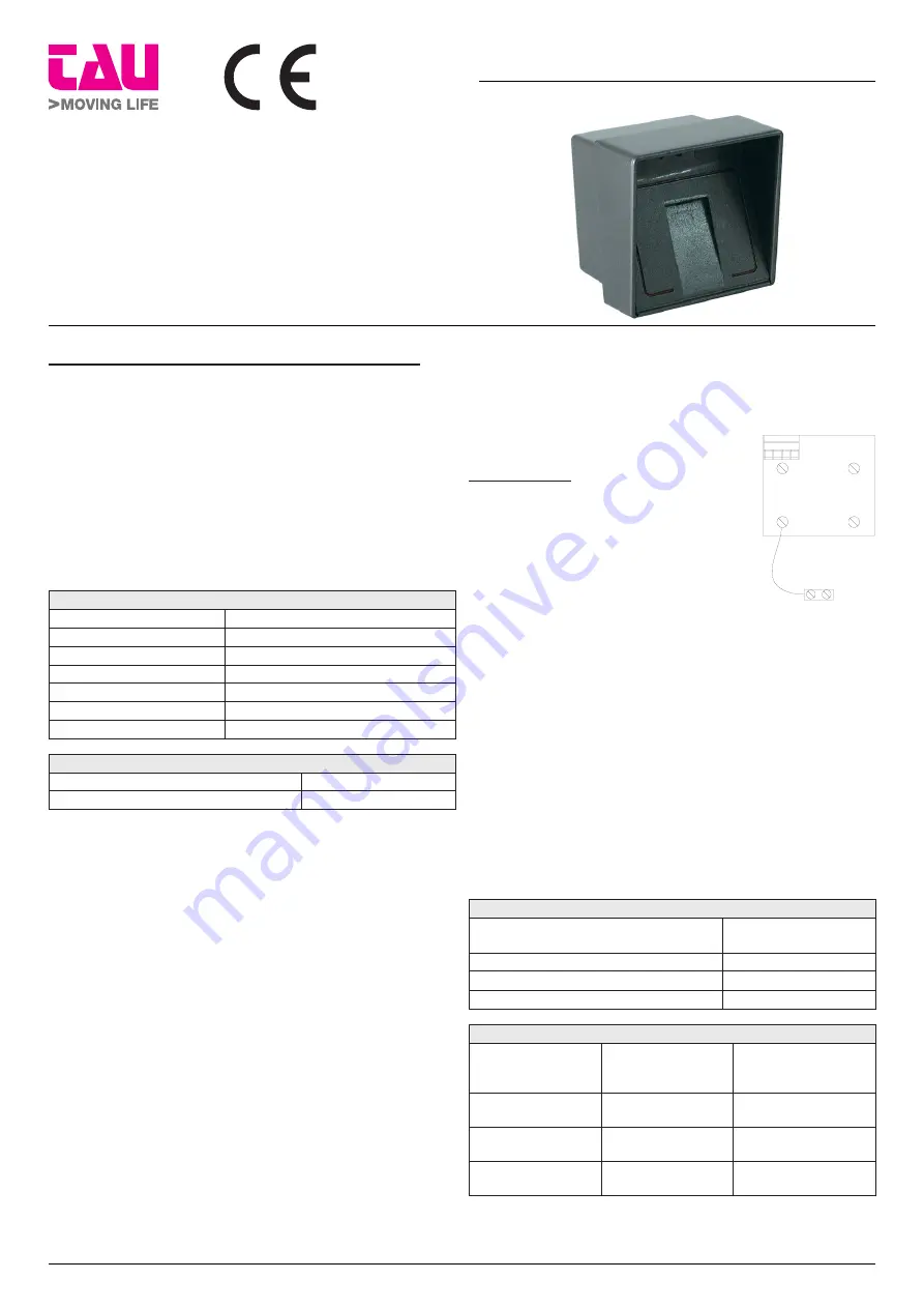 tau 300SCMS1 User Manual Download Page 1