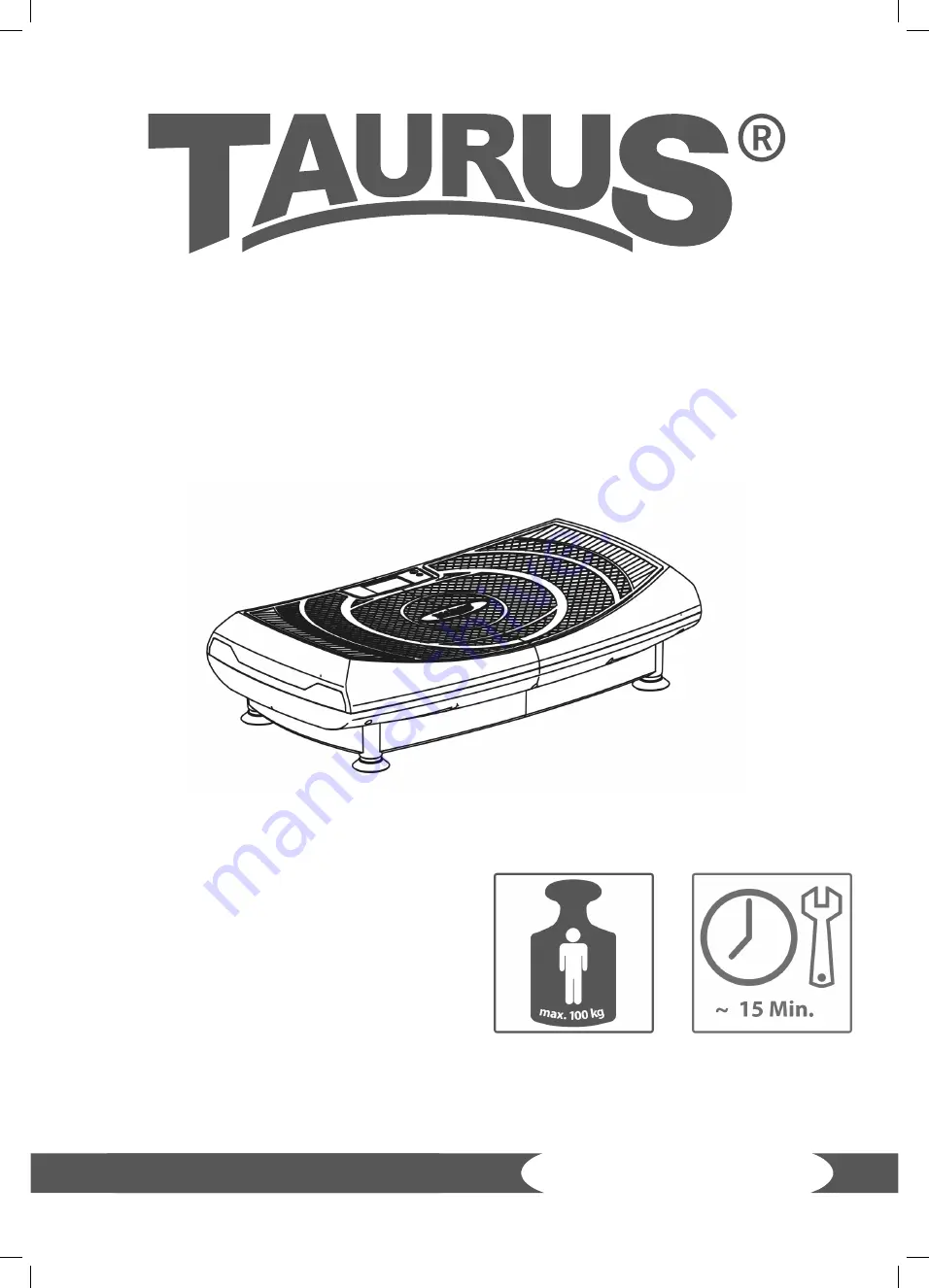 Taurus VT5 Assembly And Operating Instructions Manual Download Page 1