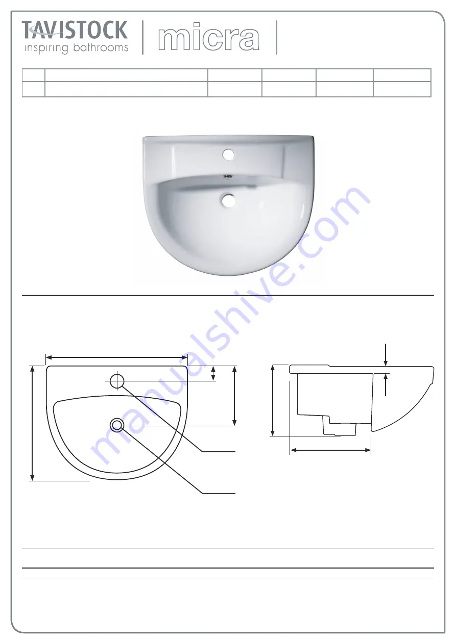 Tavistock Micra BTW100S Installation & Dimensions Download Page 6