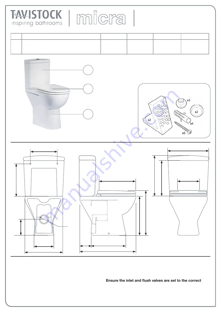 Tavistock Micra BTW100S Installation & Dimensions Download Page 7