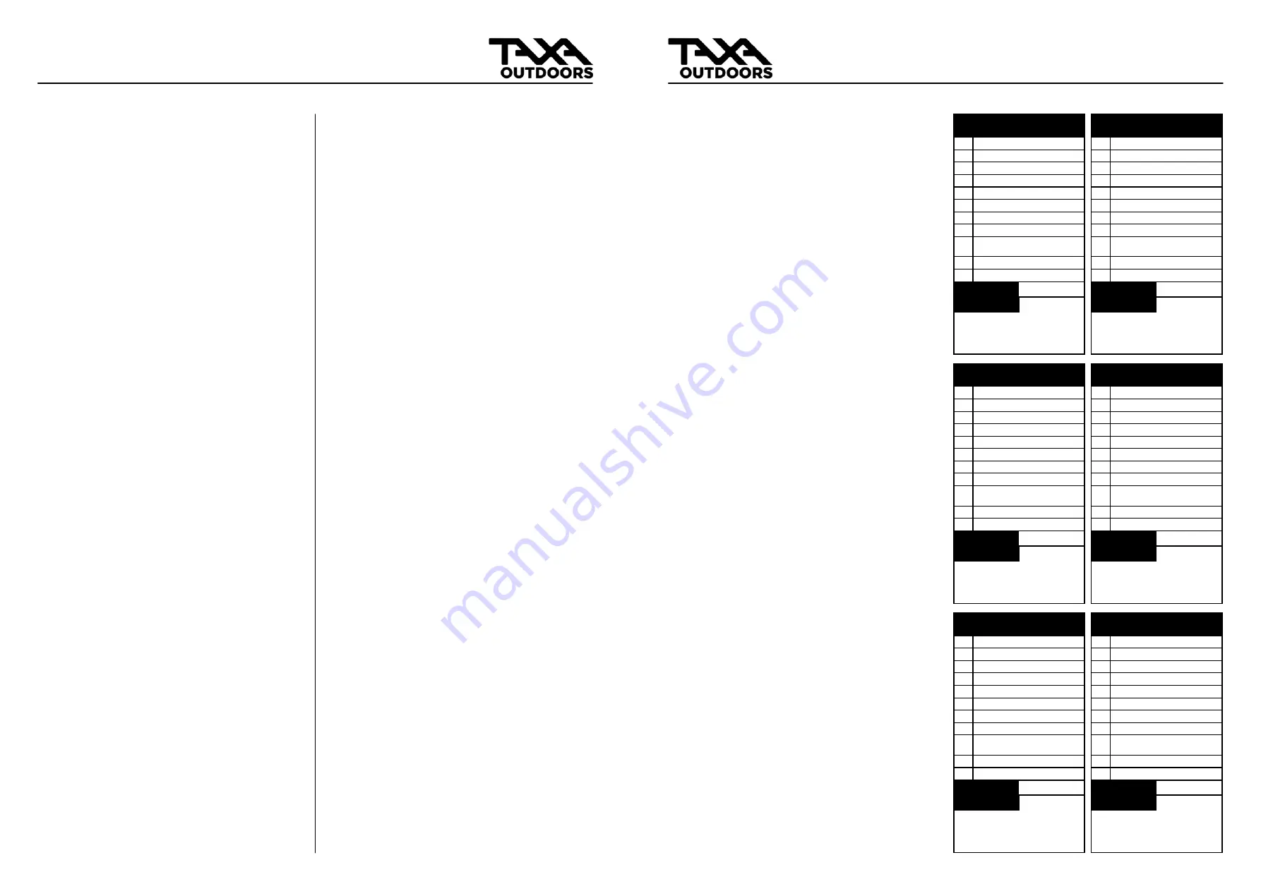 Taxa Outdoors 2022 Mantis Owner'S Manual Download Page 9