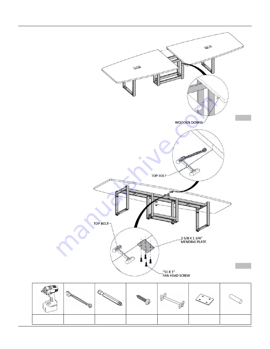 tayco Norris Boardroom Table 1 Surface Installation Manual Download Page 14