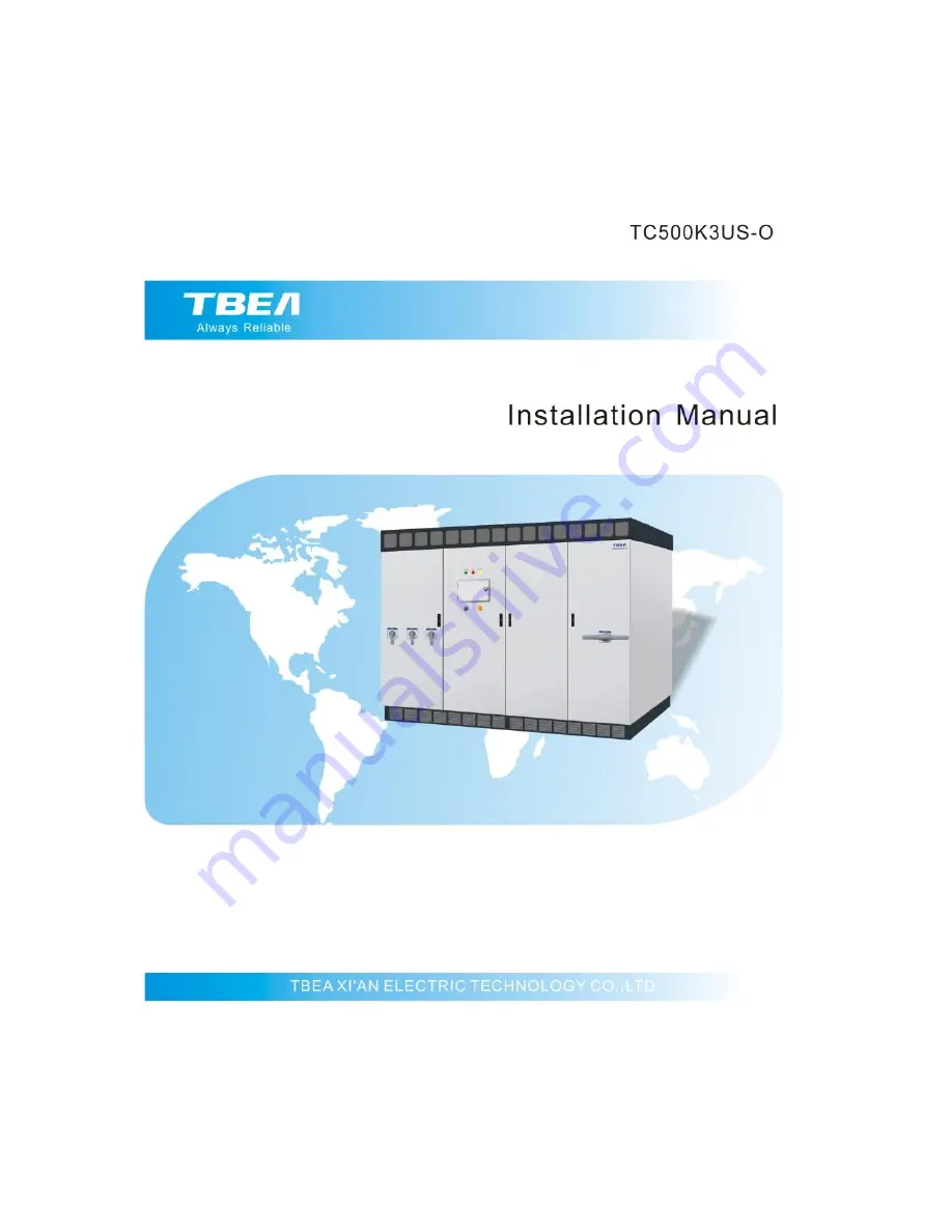 TBEA TC500K3US-O Скачать руководство пользователя страница 1