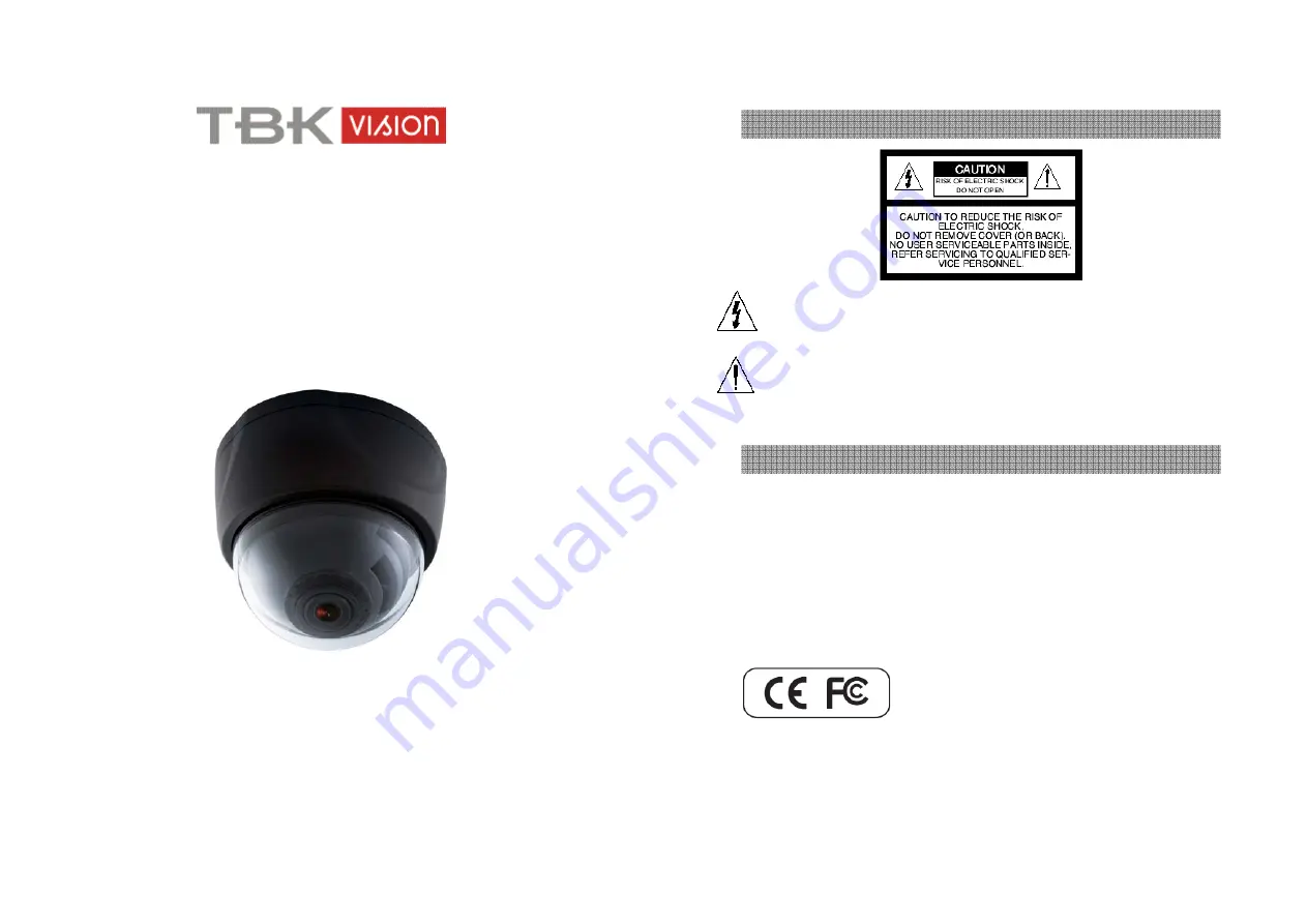 TBK vision TBK-1032HVC Скачать руководство пользователя страница 1