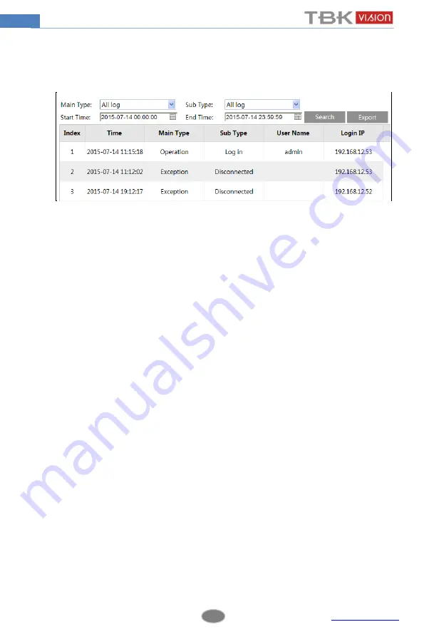 TBK vision TBK-BUL7443EIR User Manual Download Page 40