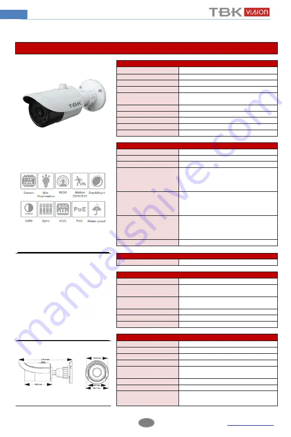 TBK vision TBK-BUL7443EIR User Manual Download Page 45