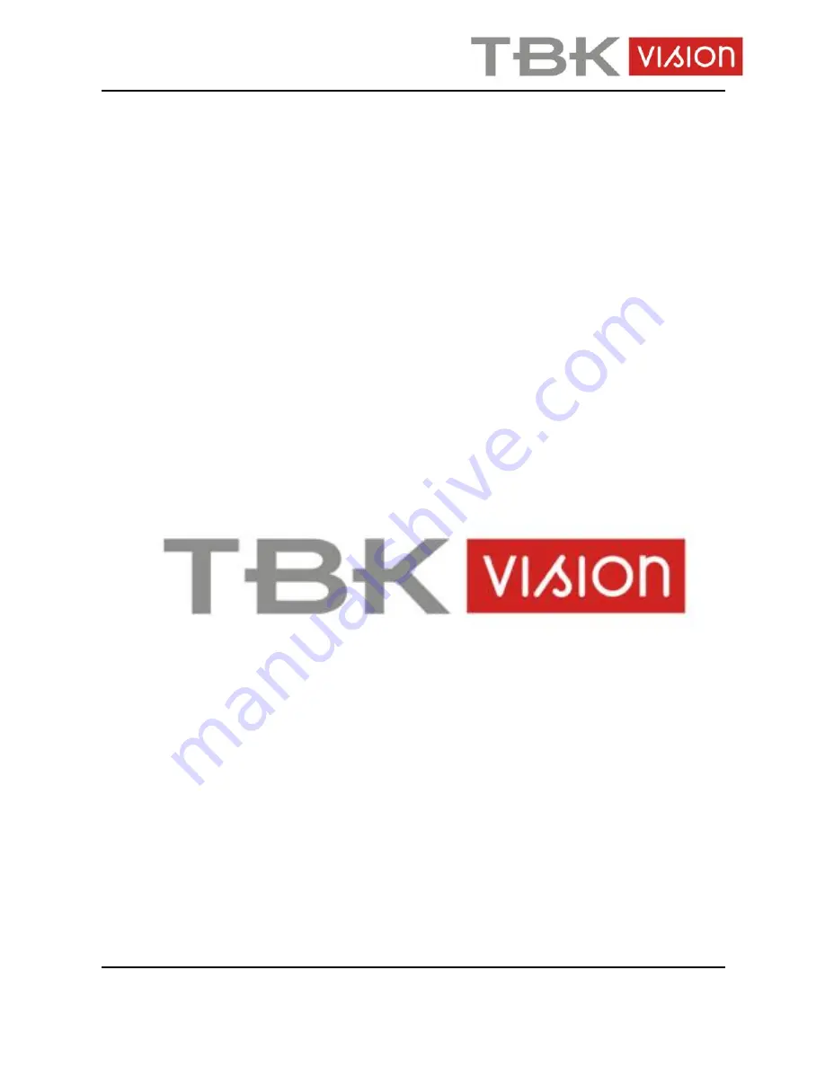 TBK vision TBK-MD5541IR User Manual Download Page 14