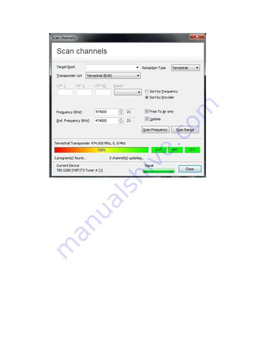 tbs electronics DVB-T/T2 Series User Manual Download Page 12