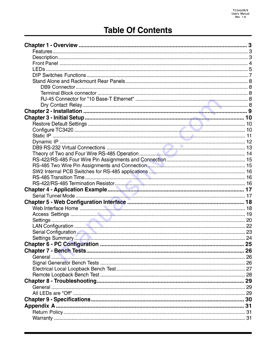 TC Communications TC3420 User Manual Download Page 2