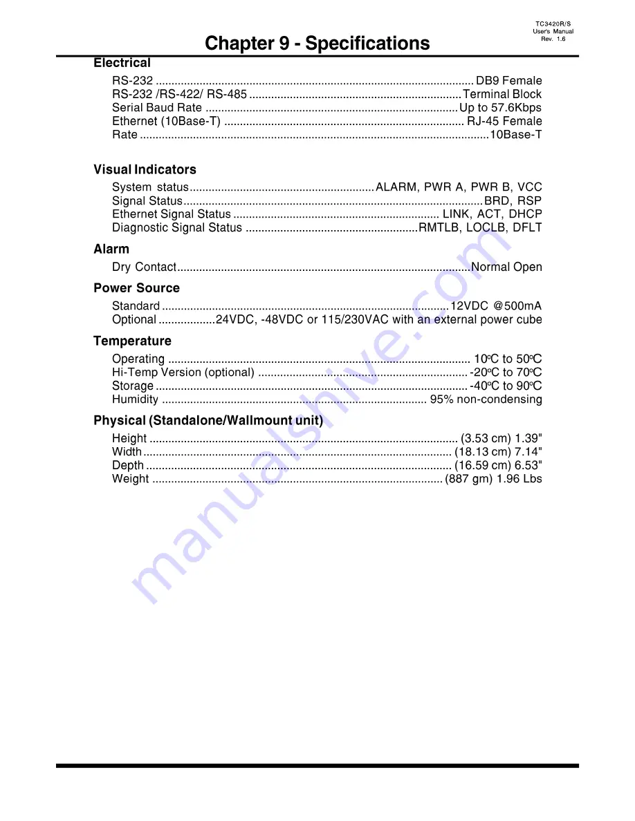 TC Communications TC3420 User Manual Download Page 30