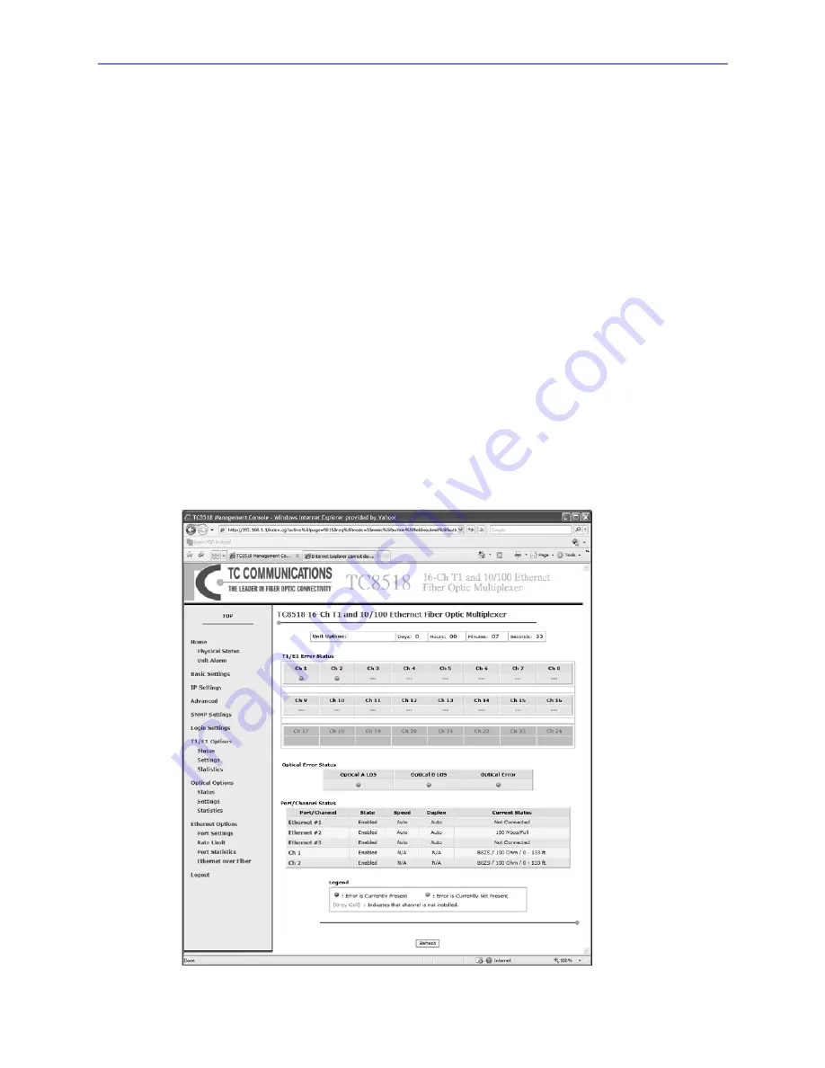 TC Communications TC8518 E1 User Manual Download Page 36