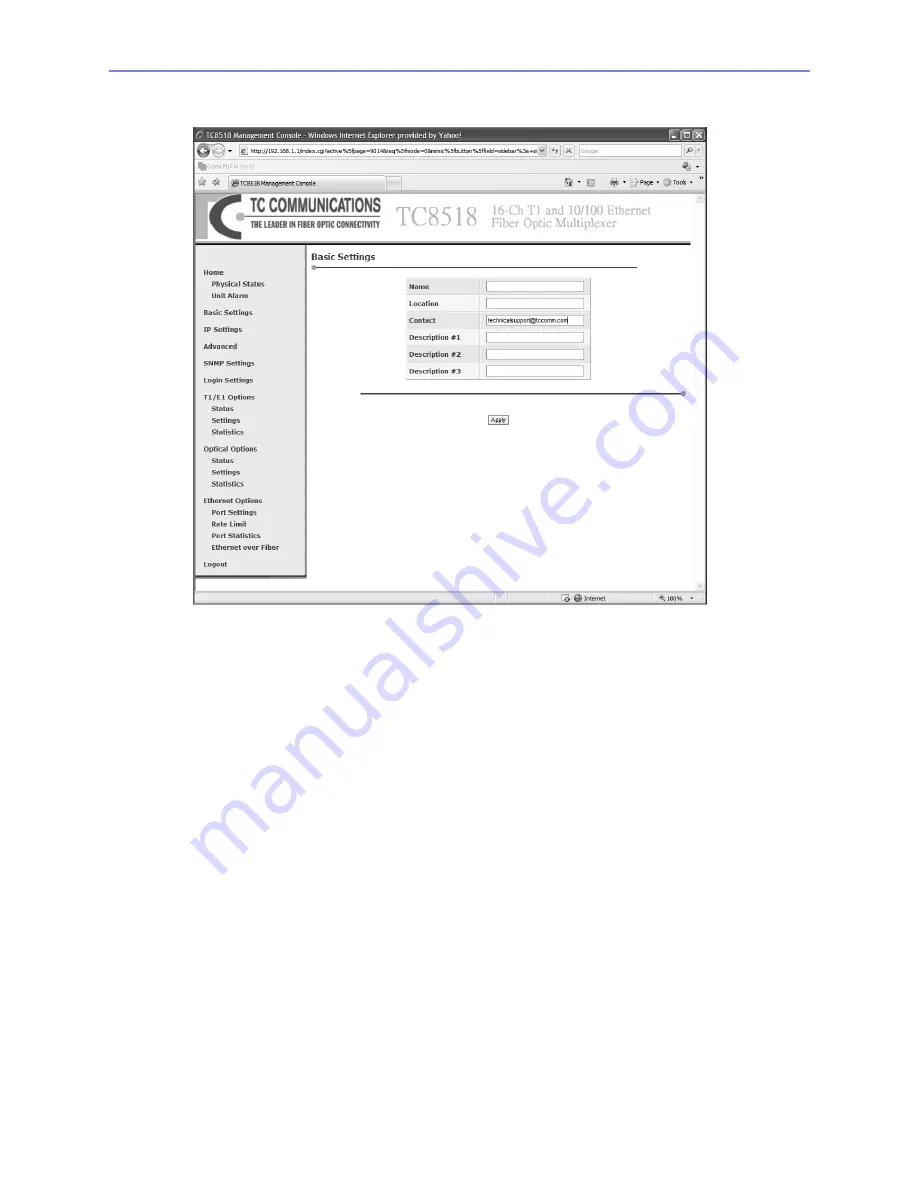 TC Communications TC8518 E1 User Manual Download Page 42