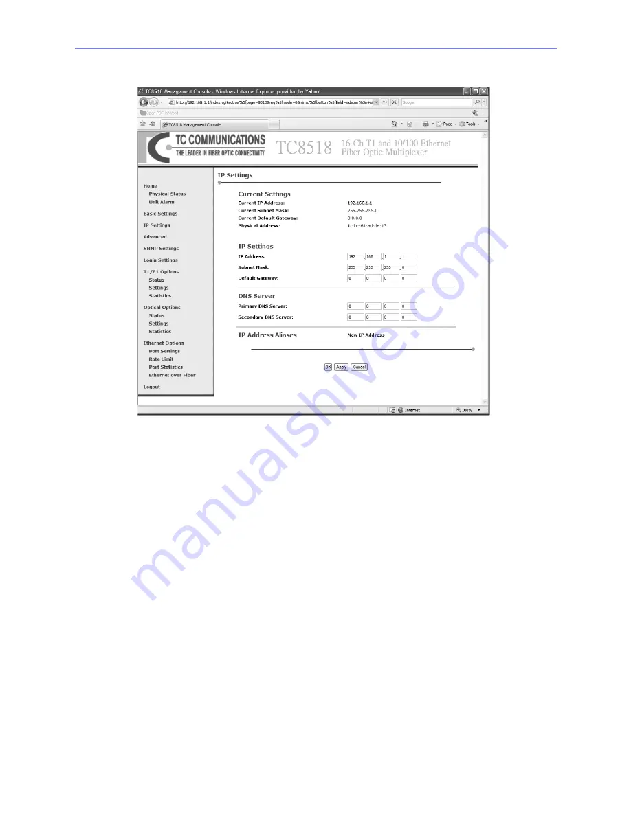 TC Communications TC8518 E1 User Manual Download Page 43