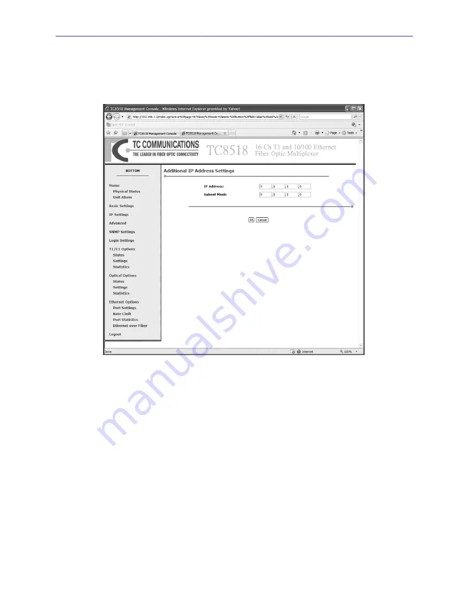 TC Communications TC8518 E1 User Manual Download Page 44