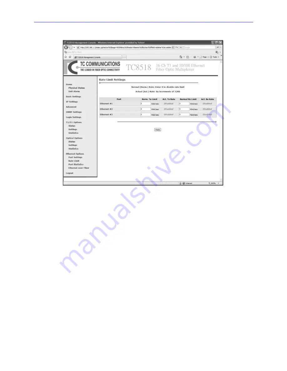 TC Communications TC8518 E1 User Manual Download Page 67