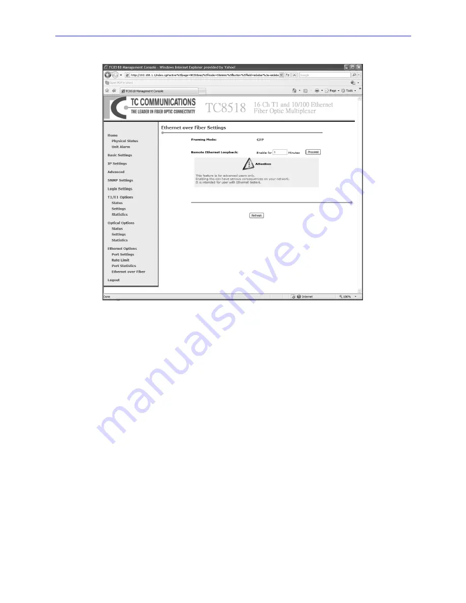 TC Communications TC8518 E1 User Manual Download Page 71