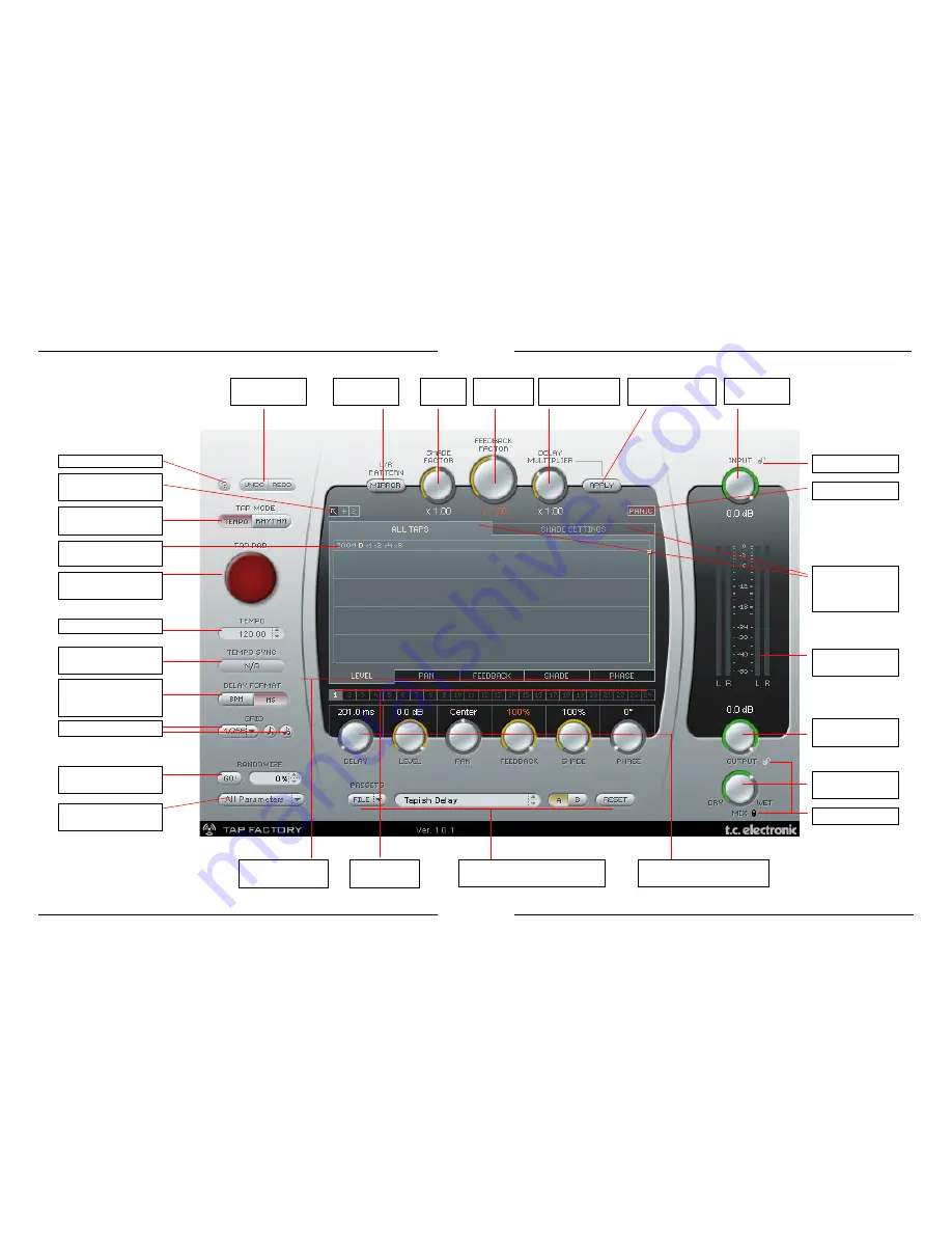 TC Electronic Tap Factory Multi-Tap Delay Скачать руководство пользователя страница 5