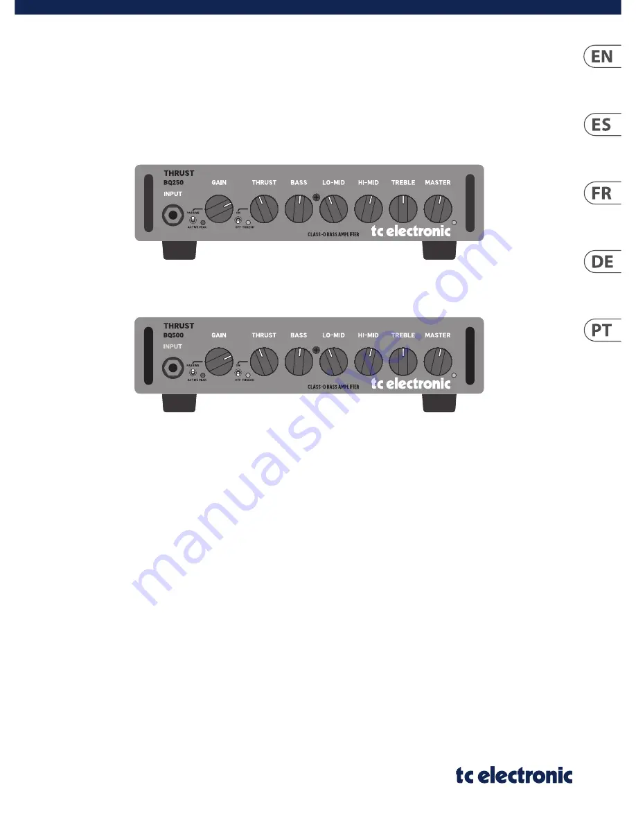 TC Electronic THRUST BQ500 Quick Start Manual Download Page 1