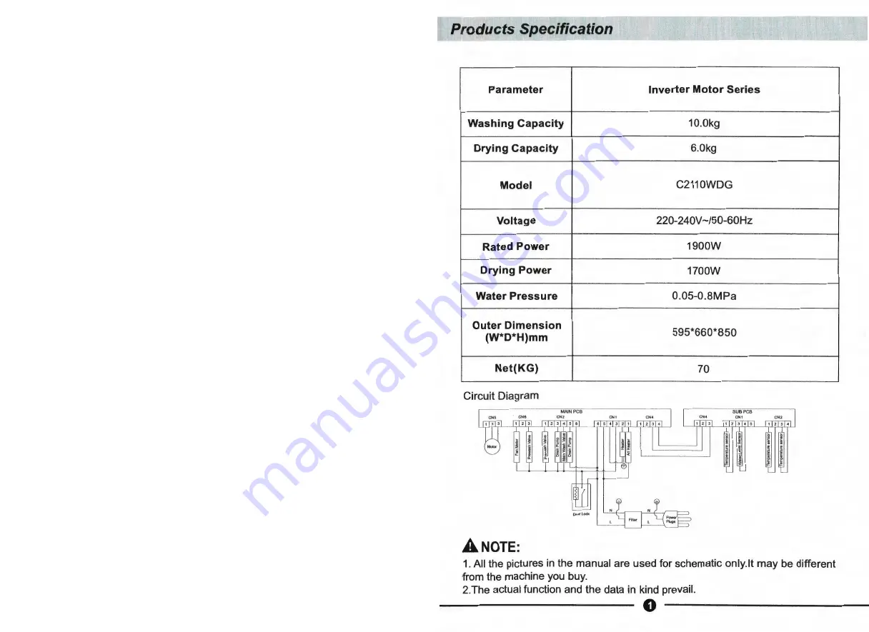 TCL C2110WDG Owner'S Manual Download Page 3