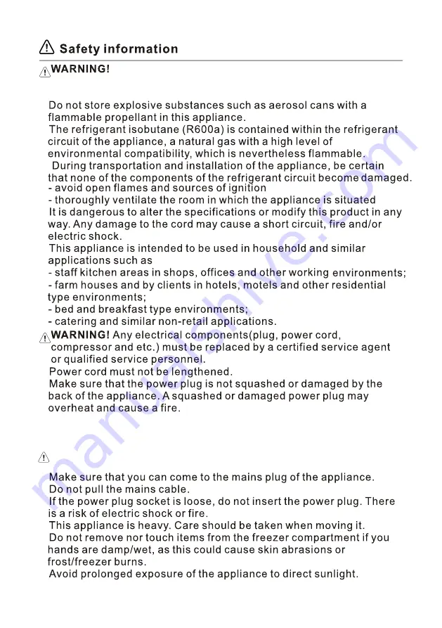 TCL F145CFW Operating Instructions Manual Download Page 3