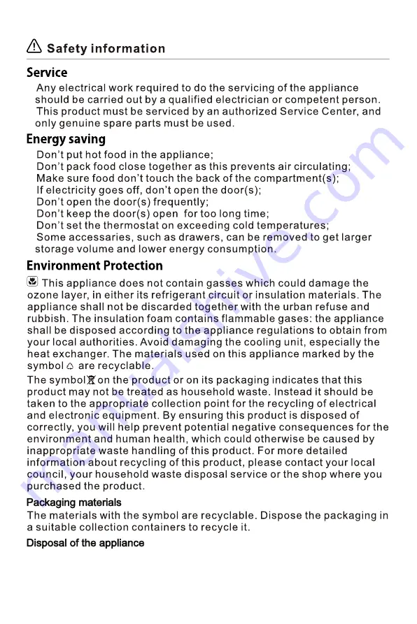 TCL F145CFW Operating Instructions Manual Download Page 5