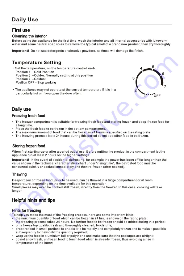 TCL F145CFW Operating Instructions Manual Download Page 9