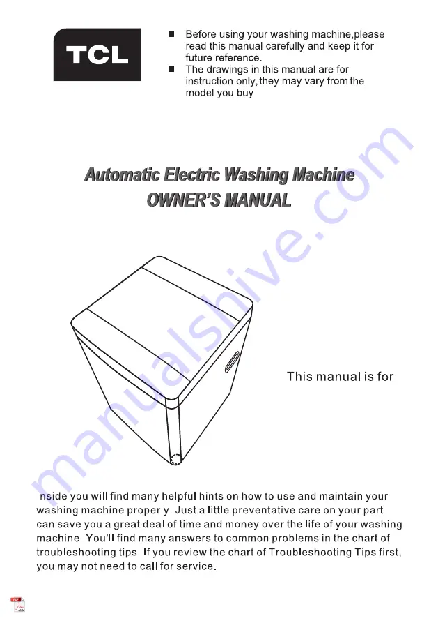 TCL F708TLW Owner'S Manual Download Page 1