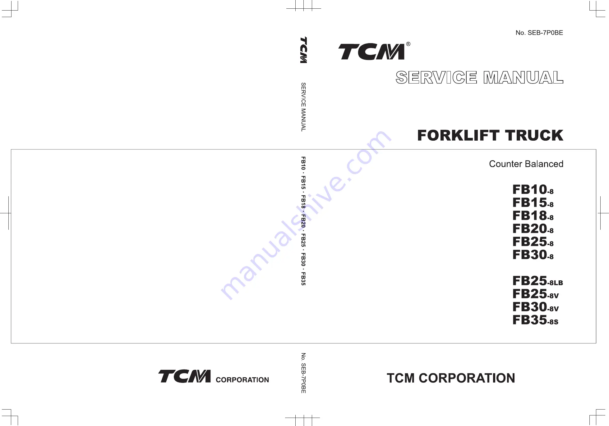 TCM FB-8 Series Service Manual Download Page 1