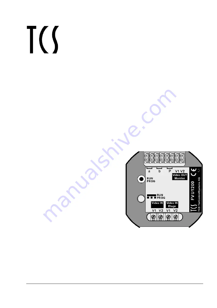 TCS FVU1200 Product Information Download Page 1