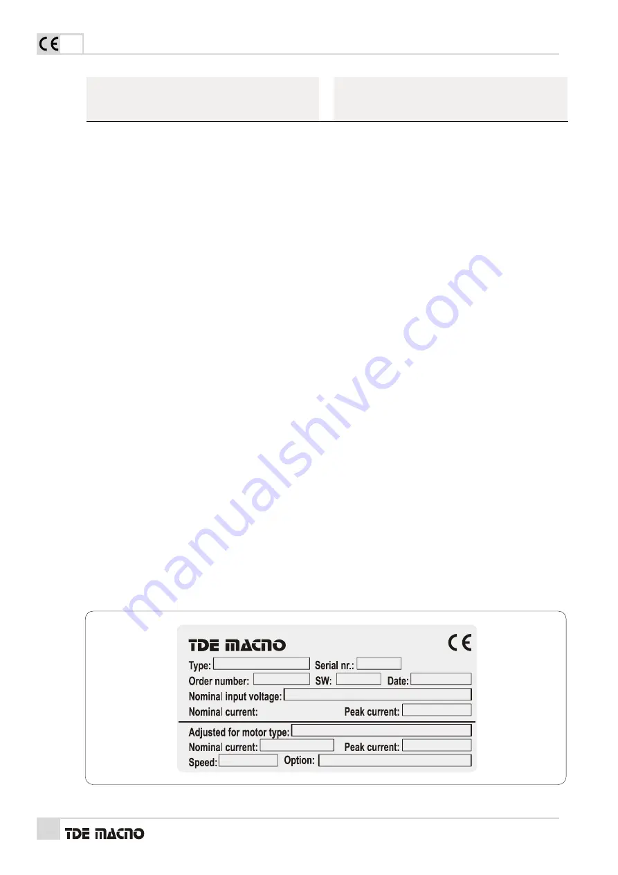 TDE MACNO OPEN DRIVE Installation Instructions Manual Download Page 8