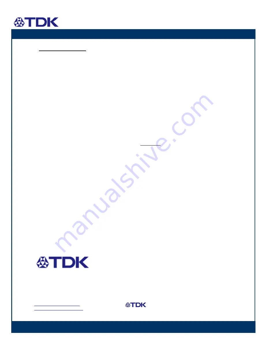 TDK FReta iEB Series Datasheet Download Page 12