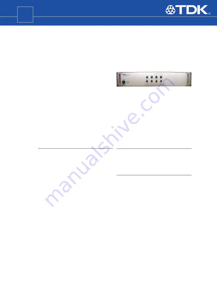 TDK LI-2000-3816 Specifications Download Page 1