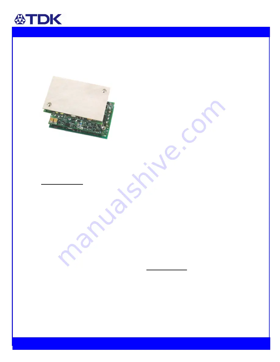 TDK Supereta iQM Series Datasheet Download Page 1