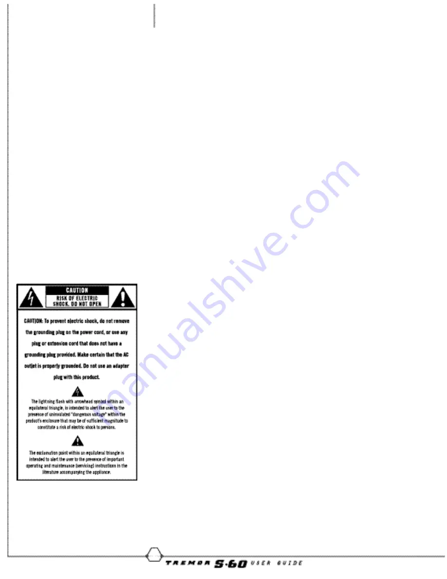 TDK Tremor S60 Manual Download Page 2