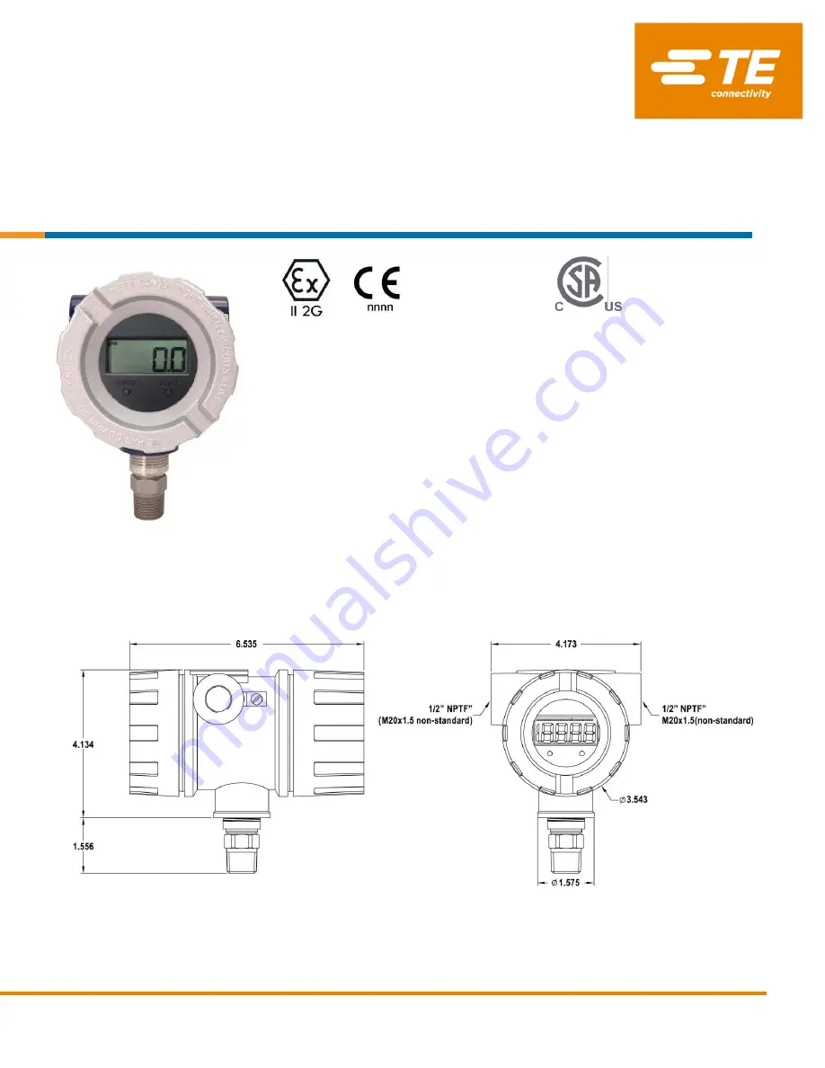 TE Connectivity AST46DS Operating Instructions Download Page 1