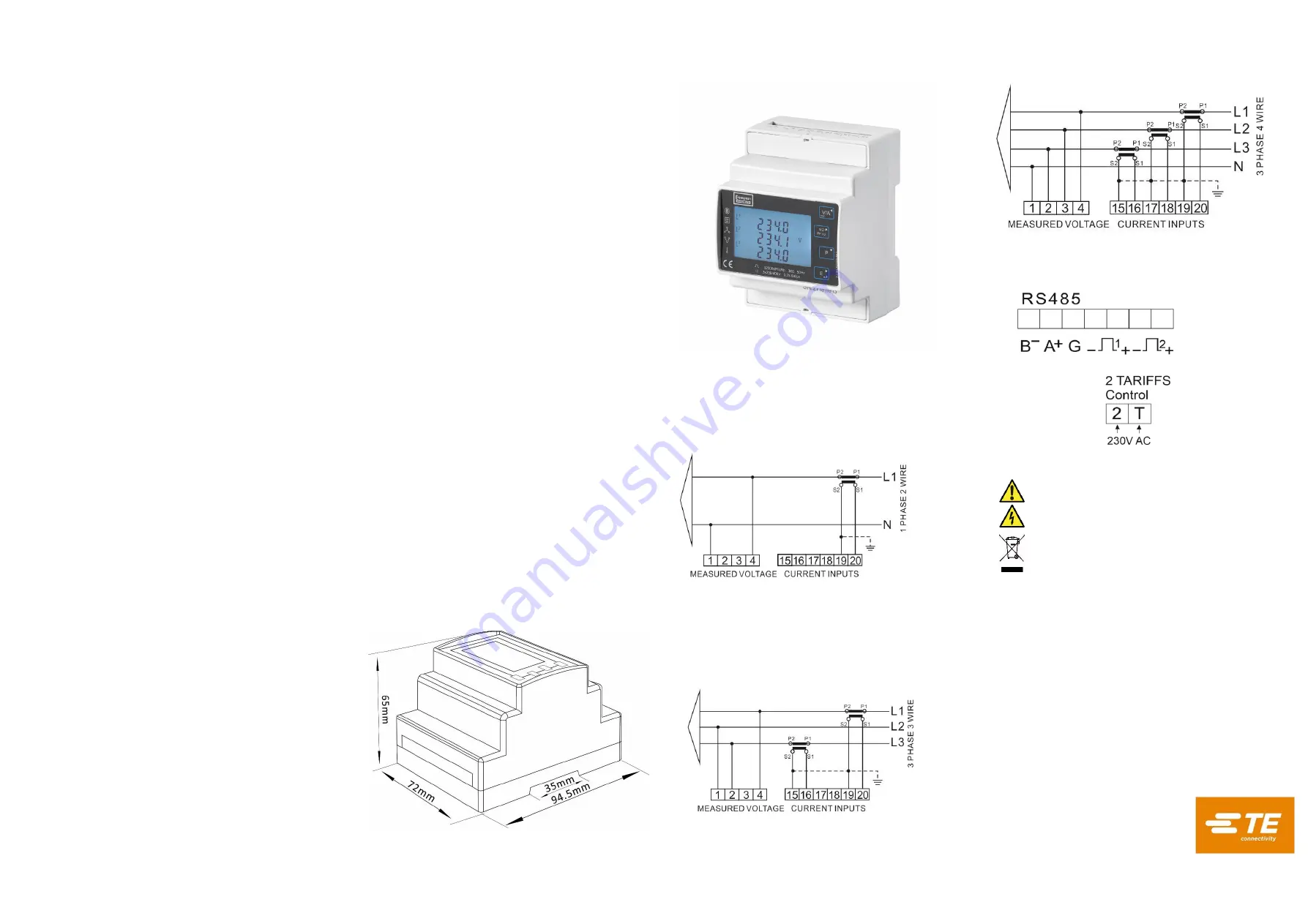 TE Connectivity DRS-CT-3P-MOD-2T User Manual Download Page 4