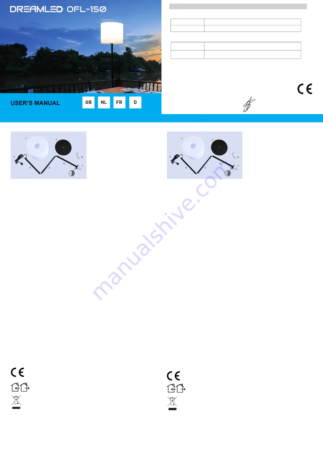 TE-Group DreamLED OFL-150 User Manual Download Page 1