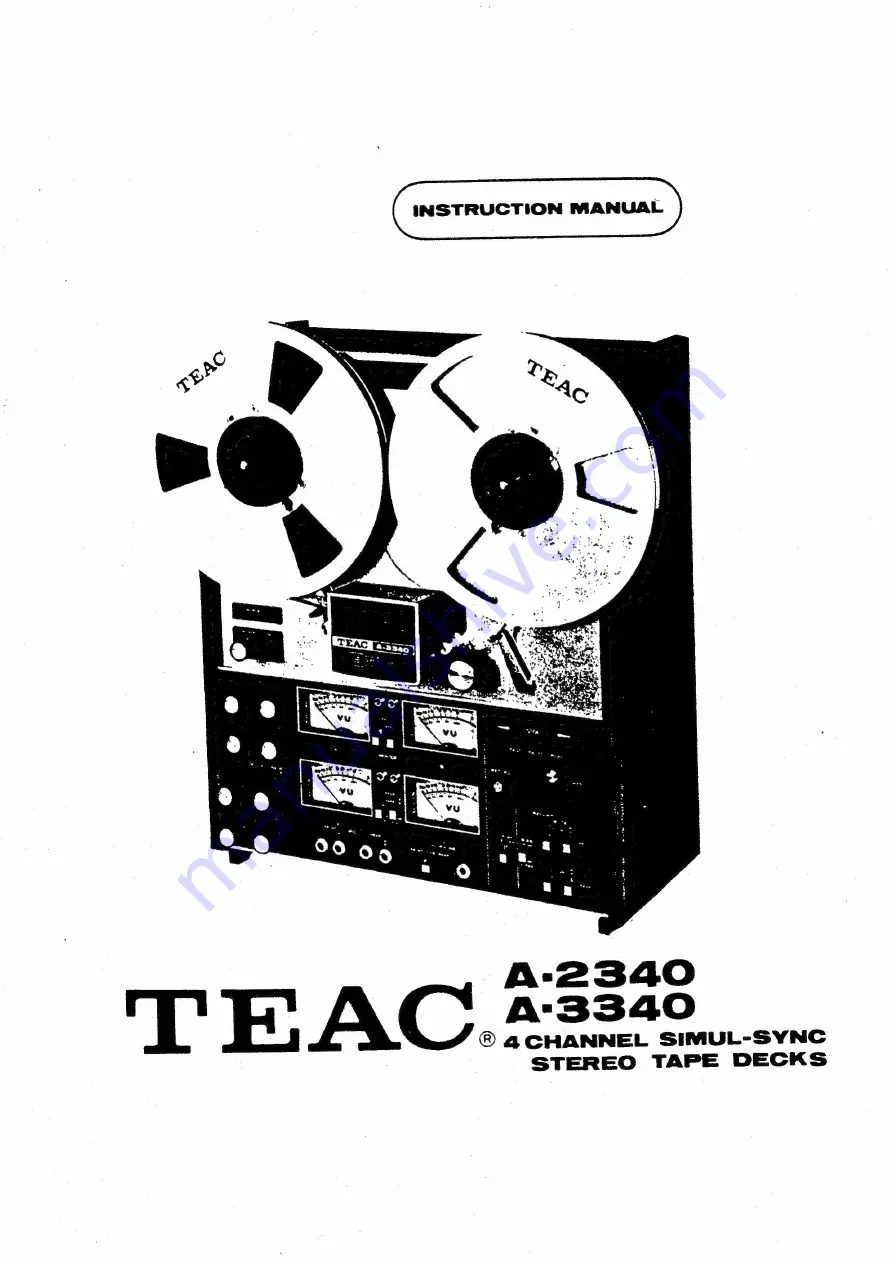 Teac A-2340 Скачать руководство пользователя страница 1