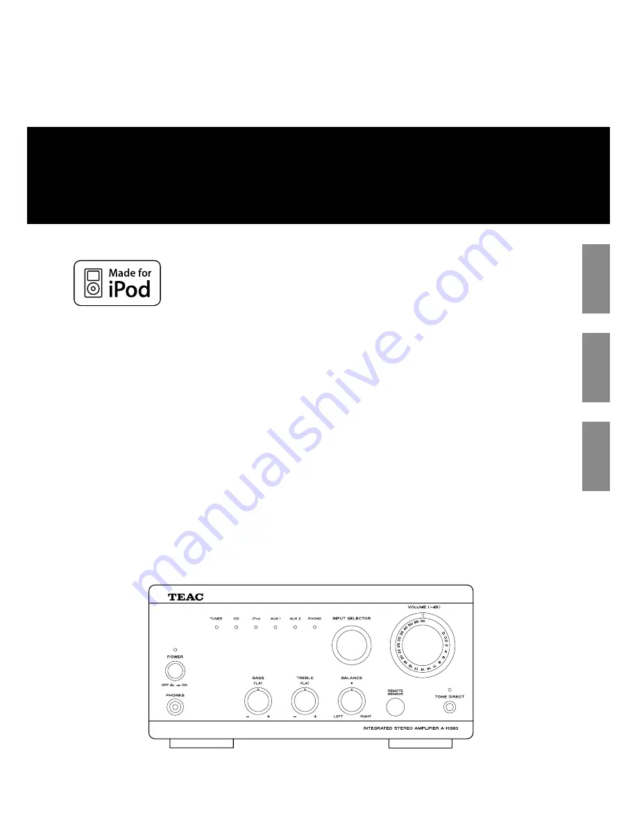 Teac A-H380 Скачать руководство пользователя страница 1