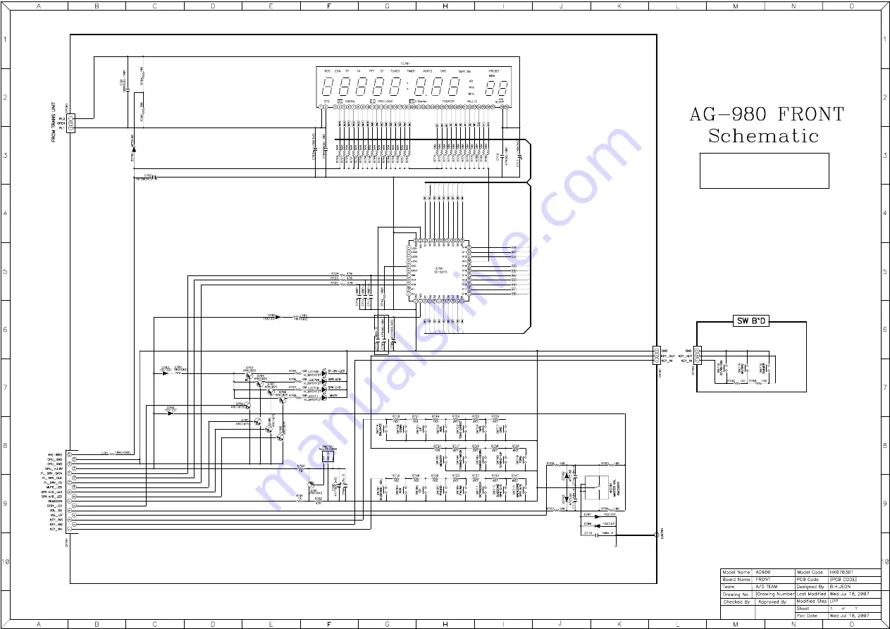 Teac AG-980 Wiring Diagrams Download Page 10