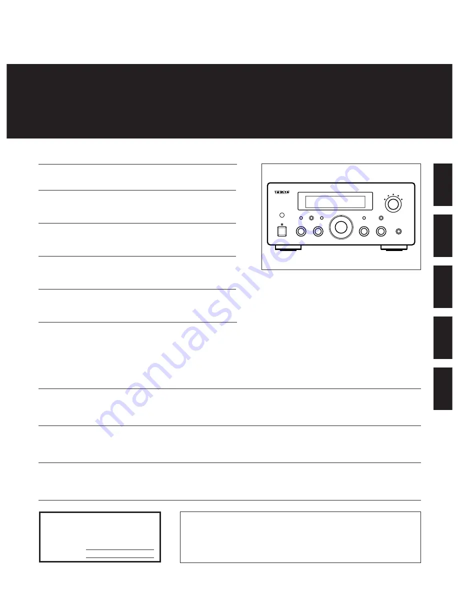 Teac av-h500 Owner'S Manual Download Page 1