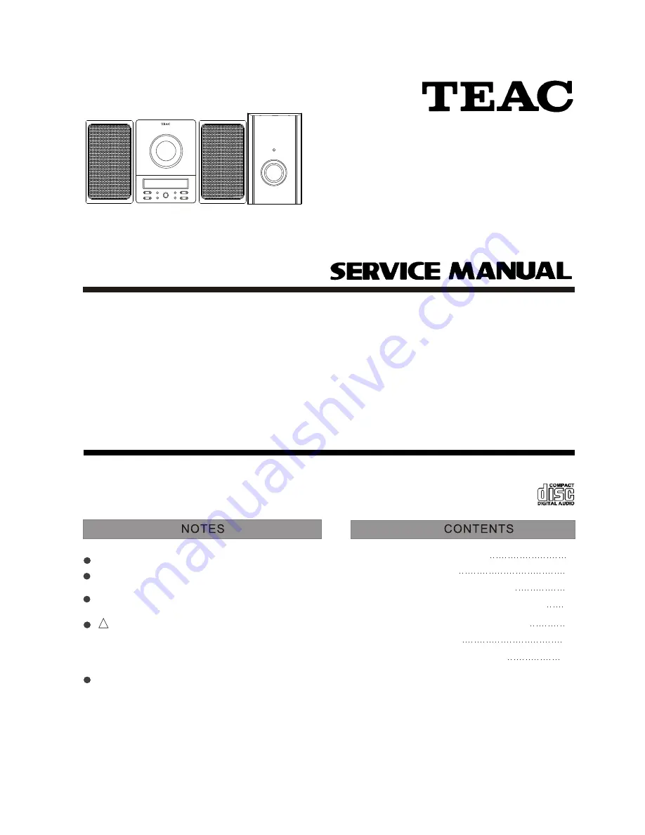 Teac CD-X9 Service Manual Download Page 1