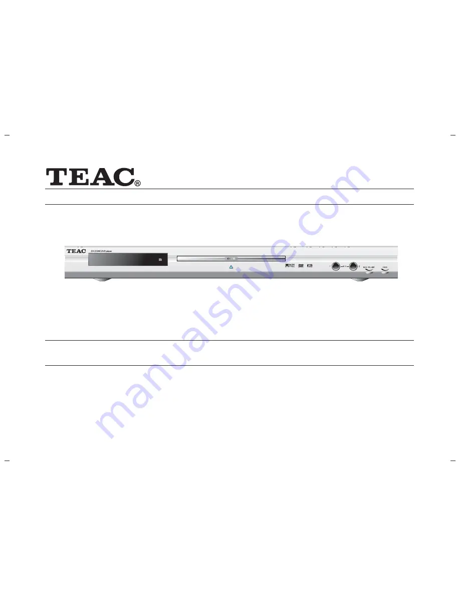 Teac DV-2170 Owner'S Manual Download Page 1