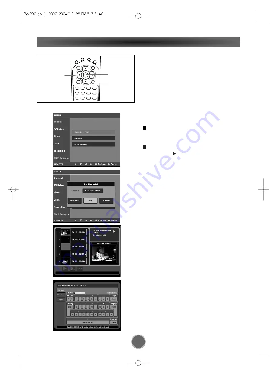 Teac DV-R301 Скачать руководство пользователя страница 46