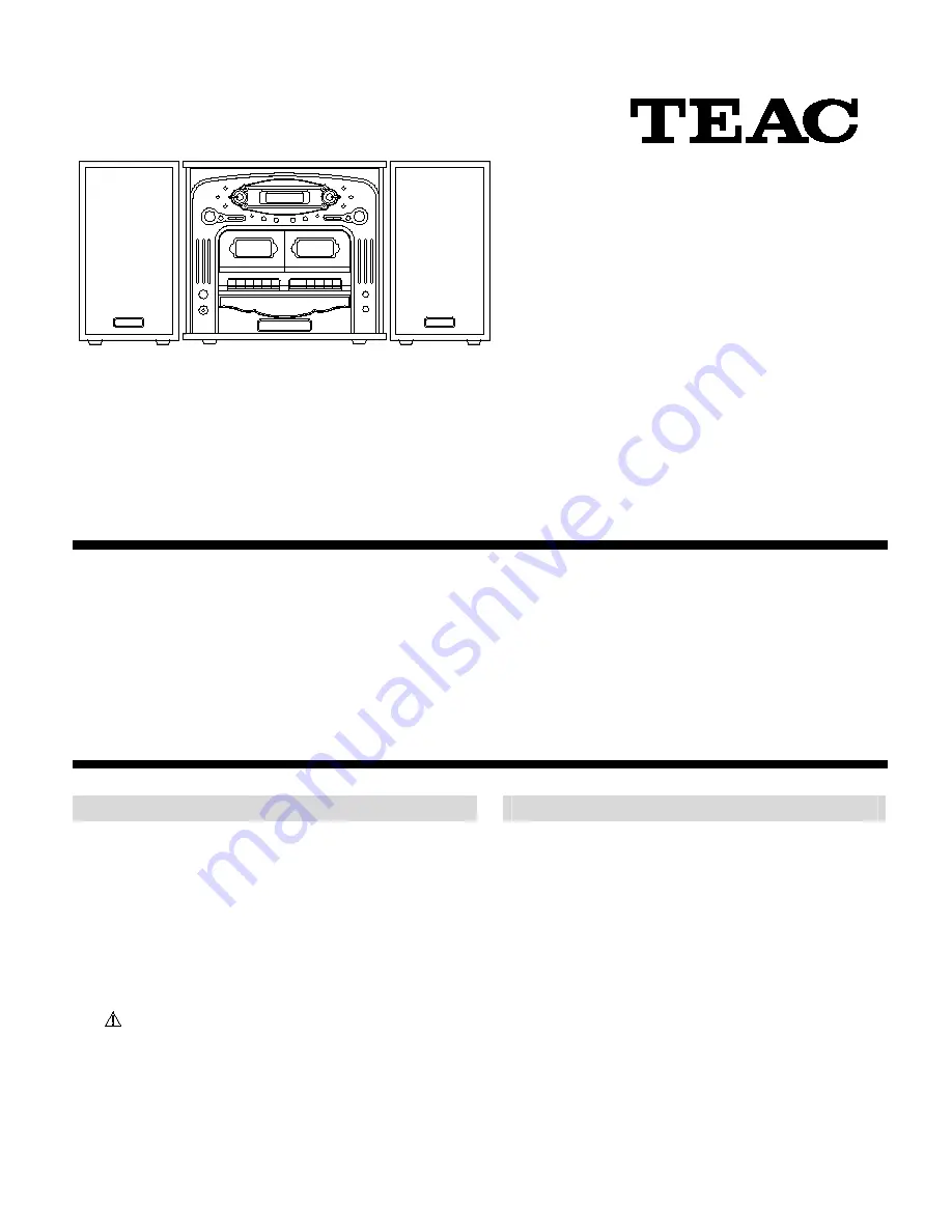 Teac GF-600 Service Manual Download Page 1