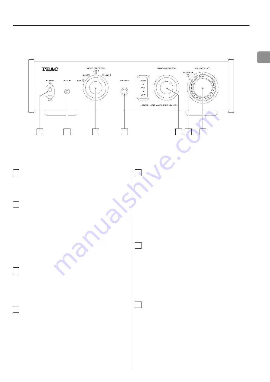 Teac HA-501 Скачать руководство пользователя страница 7